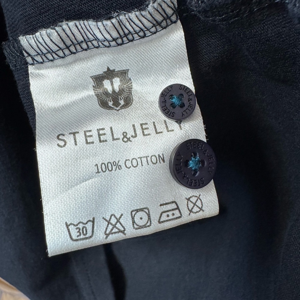 Steel & Jelly Dark Blue Shirt with Light Blue Details size Small - Picture 6 of 8